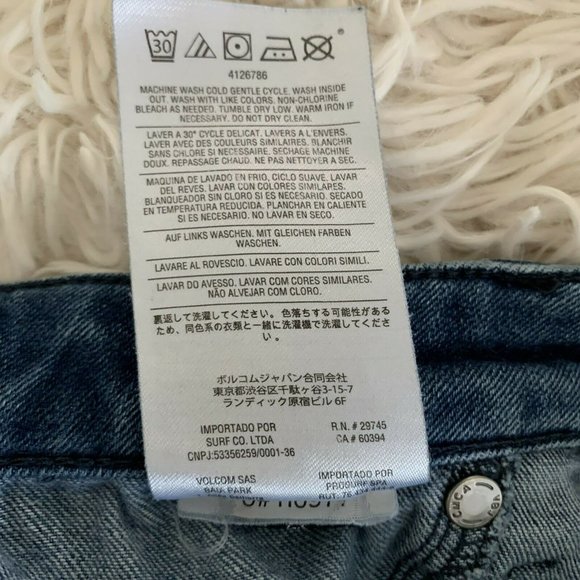 volcom brand jeans liberator legging ankle fit blue size 0 - Picture 10 of 11